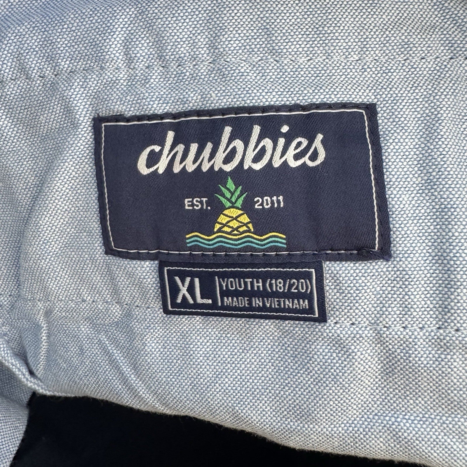 NWT Chubbies The Armadas Navy Blue Youth Originals Shorts Size XL (18/20)