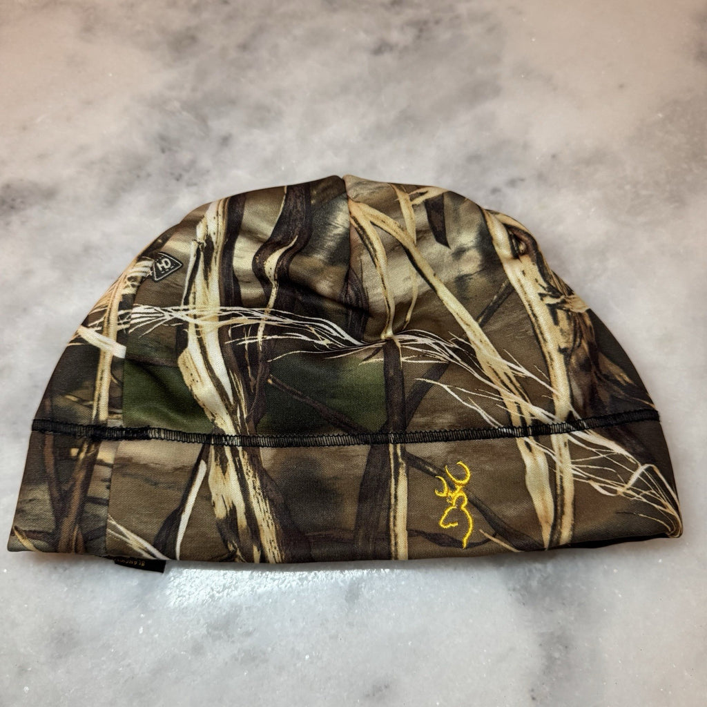 Dirty Bird Browning Camo Beanie Hat OSFM Hunting Skull Cap Realtree Style
