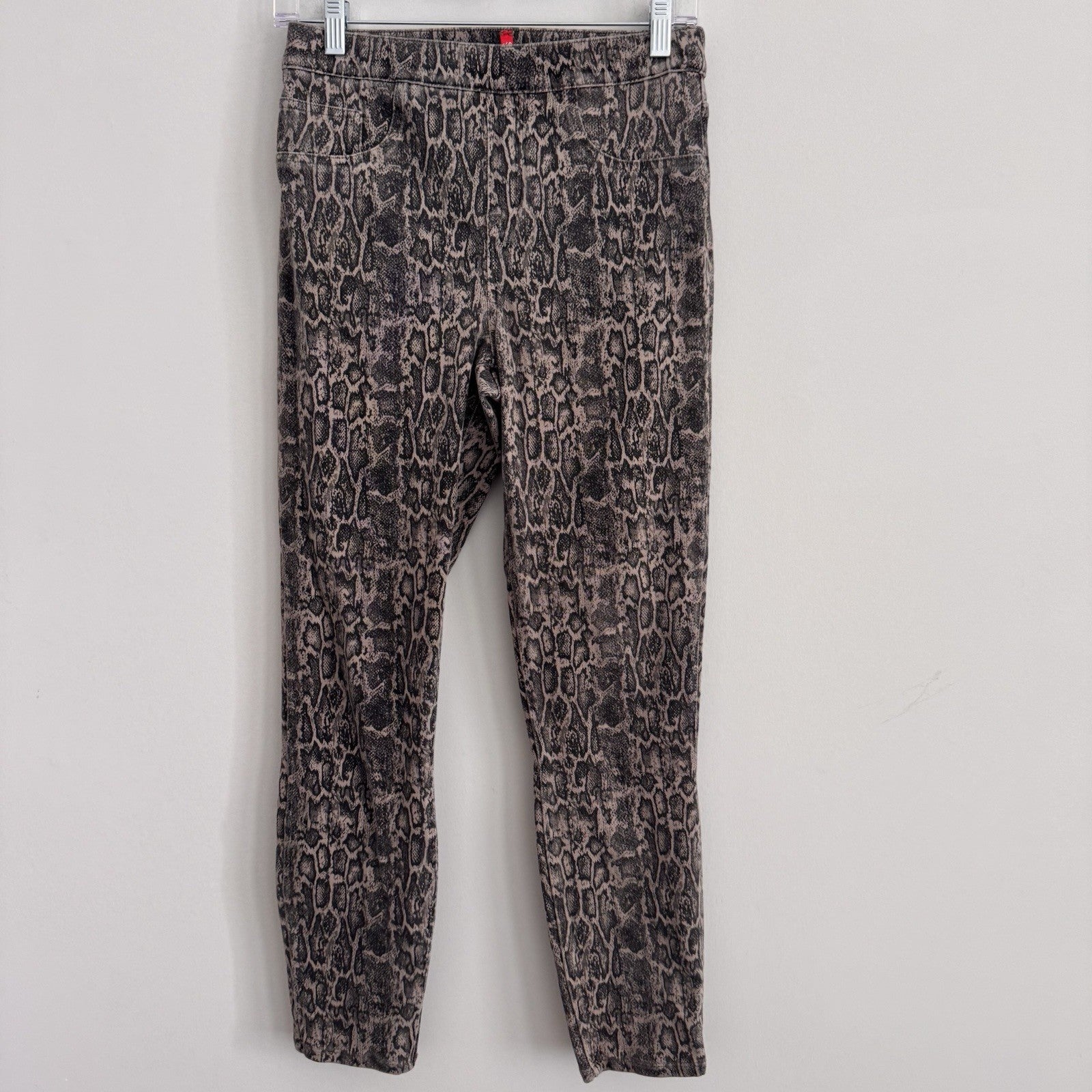 Lot of 4 Spanx Leggings Medium Faux Leather Camo Snakeskin Twill Jeggings M