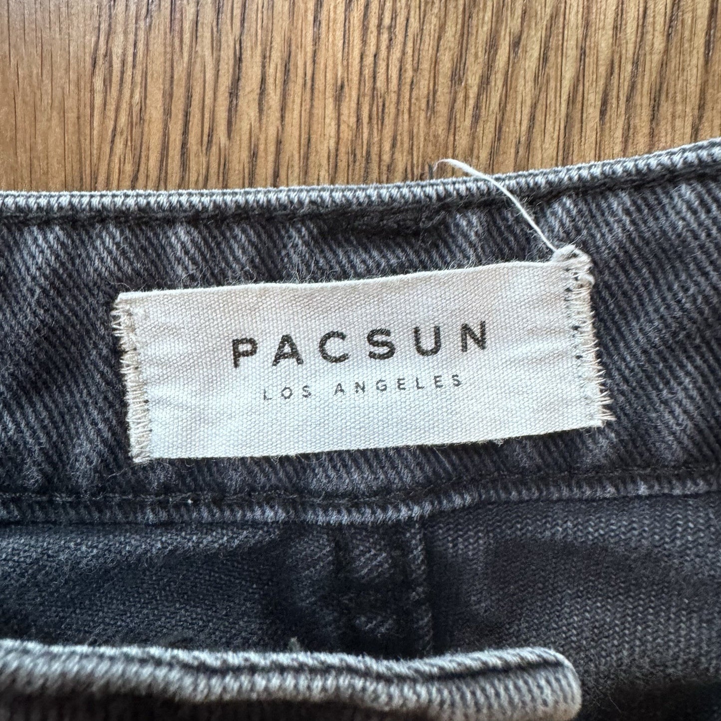 PacSun Women’s Mom Short Black Denim High Rise Shorts Size 22 Distressed xxs
