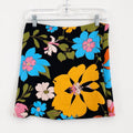 Her Entire Name Says Grace Floral Mini Skirt Black Retro Boho Size M