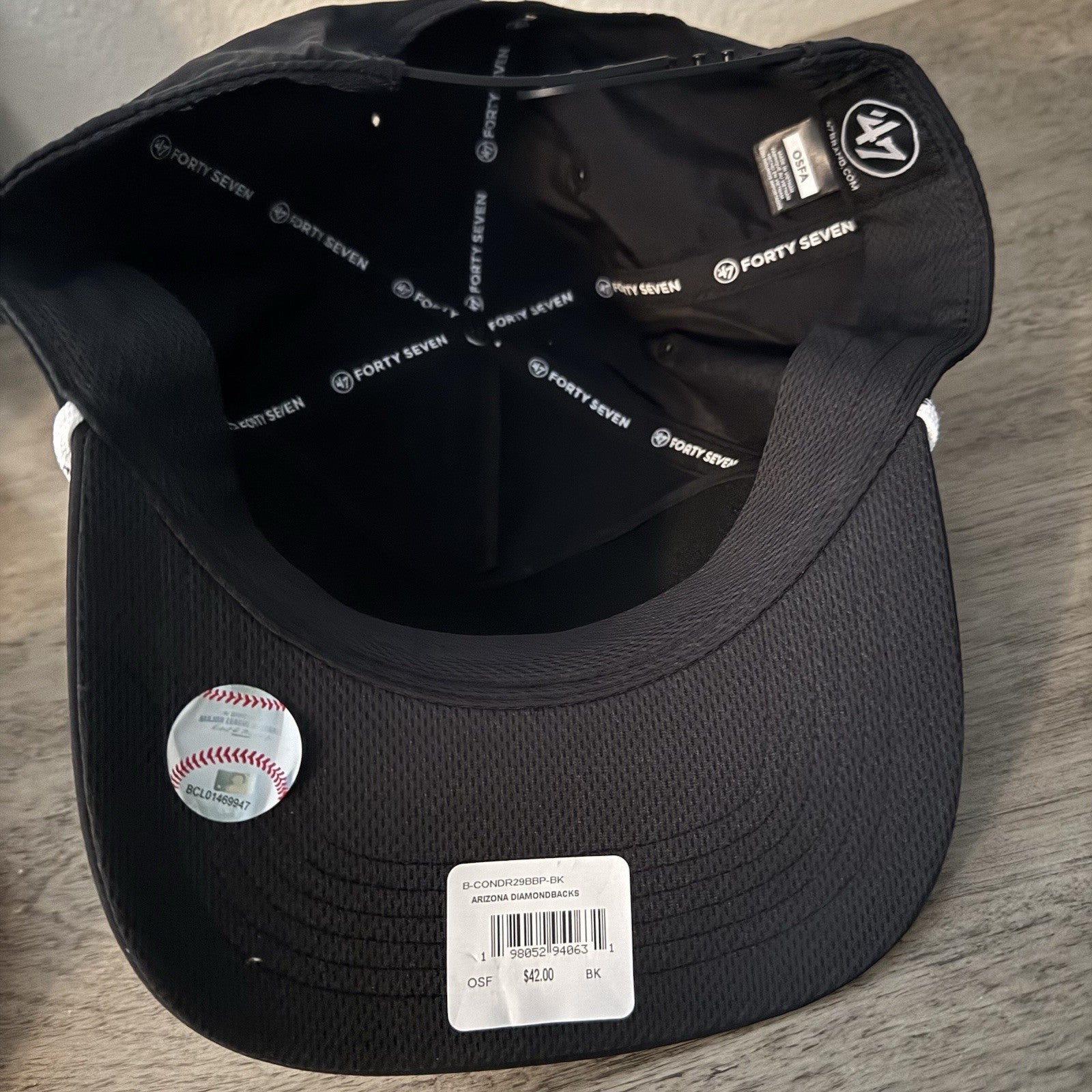 Arizona Diamondbacks ’47 Hitch Adjustable Hat Cap Black MLB Snapback NWT