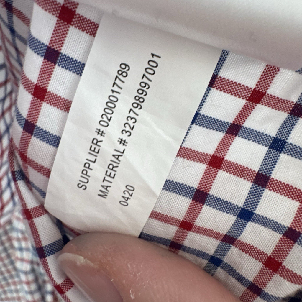 Polo Ralph Lauren Plaid Button Down Shirt Mens M Red Blue Cotton 
