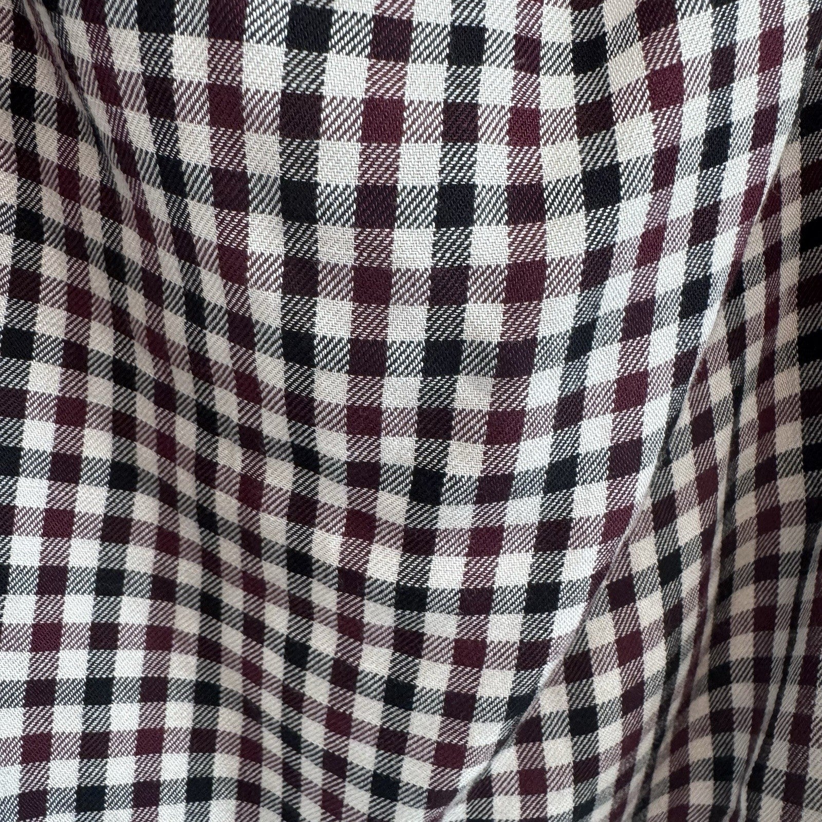 NWT Abercrombie Gingham Puff Sleeve Smocked Top XL Cottagecore Coquette