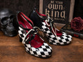 Funtasma Pleaser Harlequin Checkerboard Lace-Up Heels Women’s 9-9.5 Goth