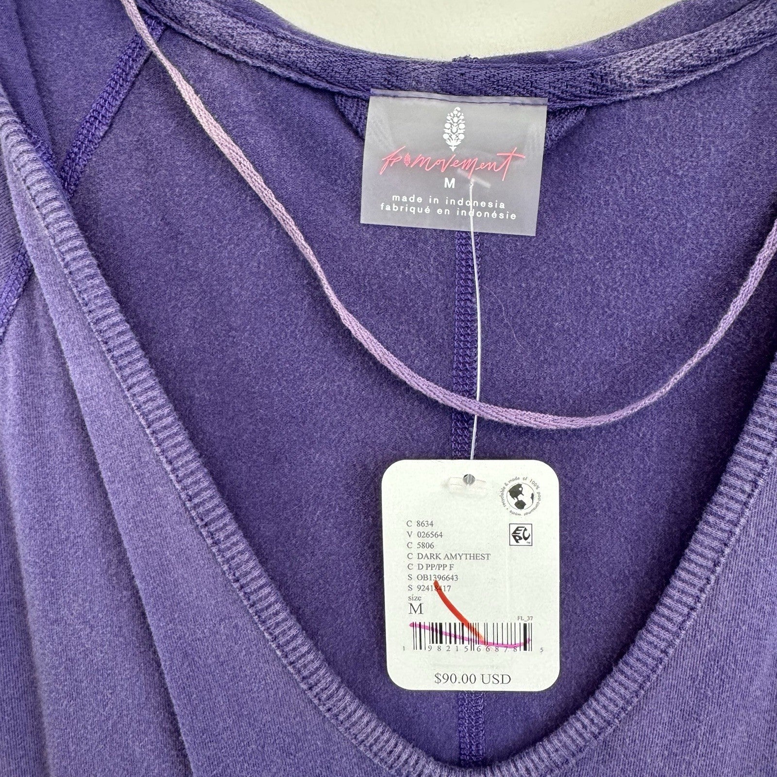NWT Free People FP Movement Jumpsuit Medium Purple Hooded Lounge One Piece
