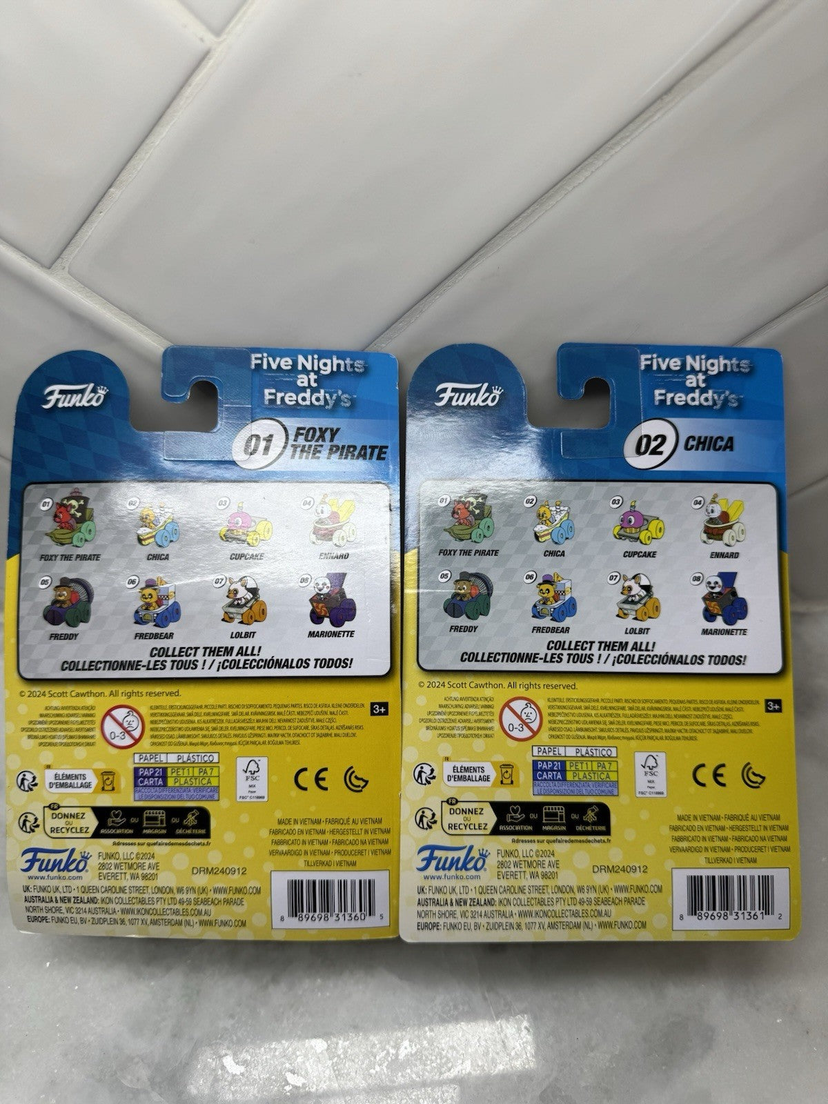 Funko Racers: Five Nights at Freddy's - #1 Foxy #2 Chica SEALED