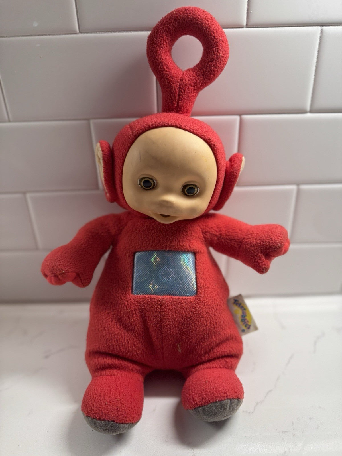 Vintage Teletubbies Playskool Plush Talking Lot Tinky-Winky Laa-Laa Red Po. 90s