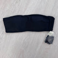 NWT Aerie Black Bandeau Bikini Top Strapless Swimsuit with Removable Straps M