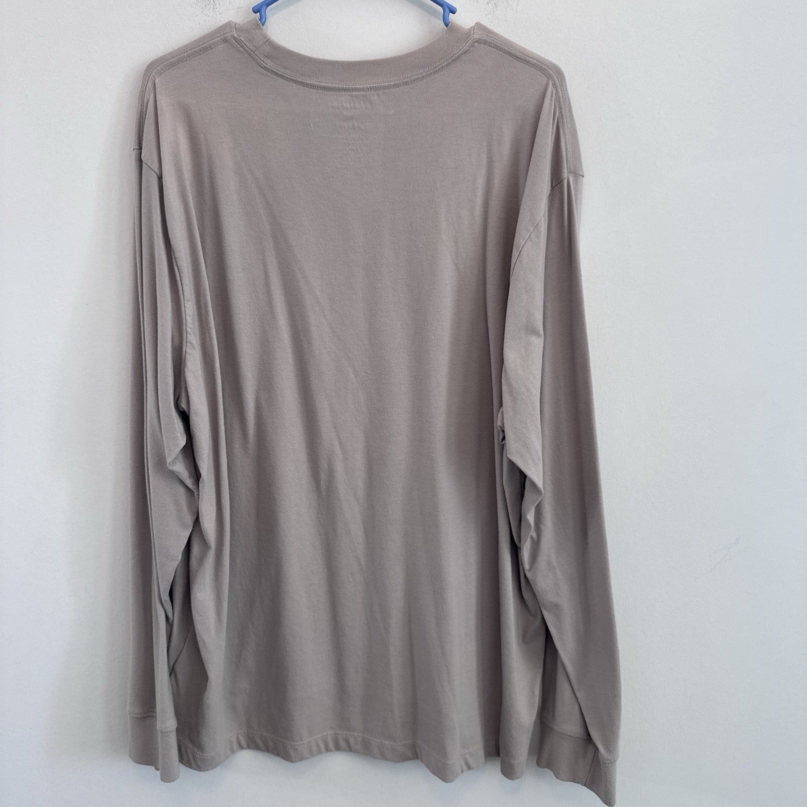 American Eagle Super Soft Long Sleeve T Shirt Taupe Beige XL Men’s Logo Tee
