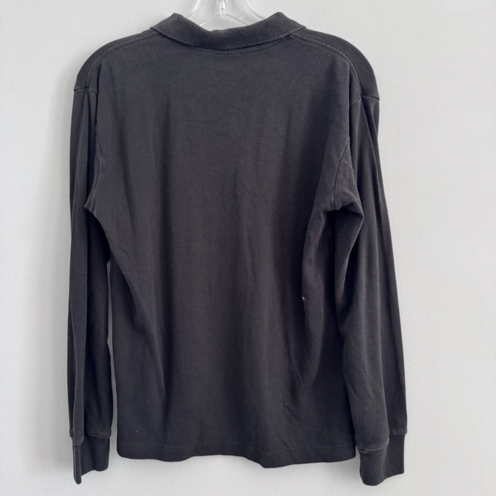 Ralph Lauren Polo Sport Mens M Black Long Sleeve Polo Shirt Logo