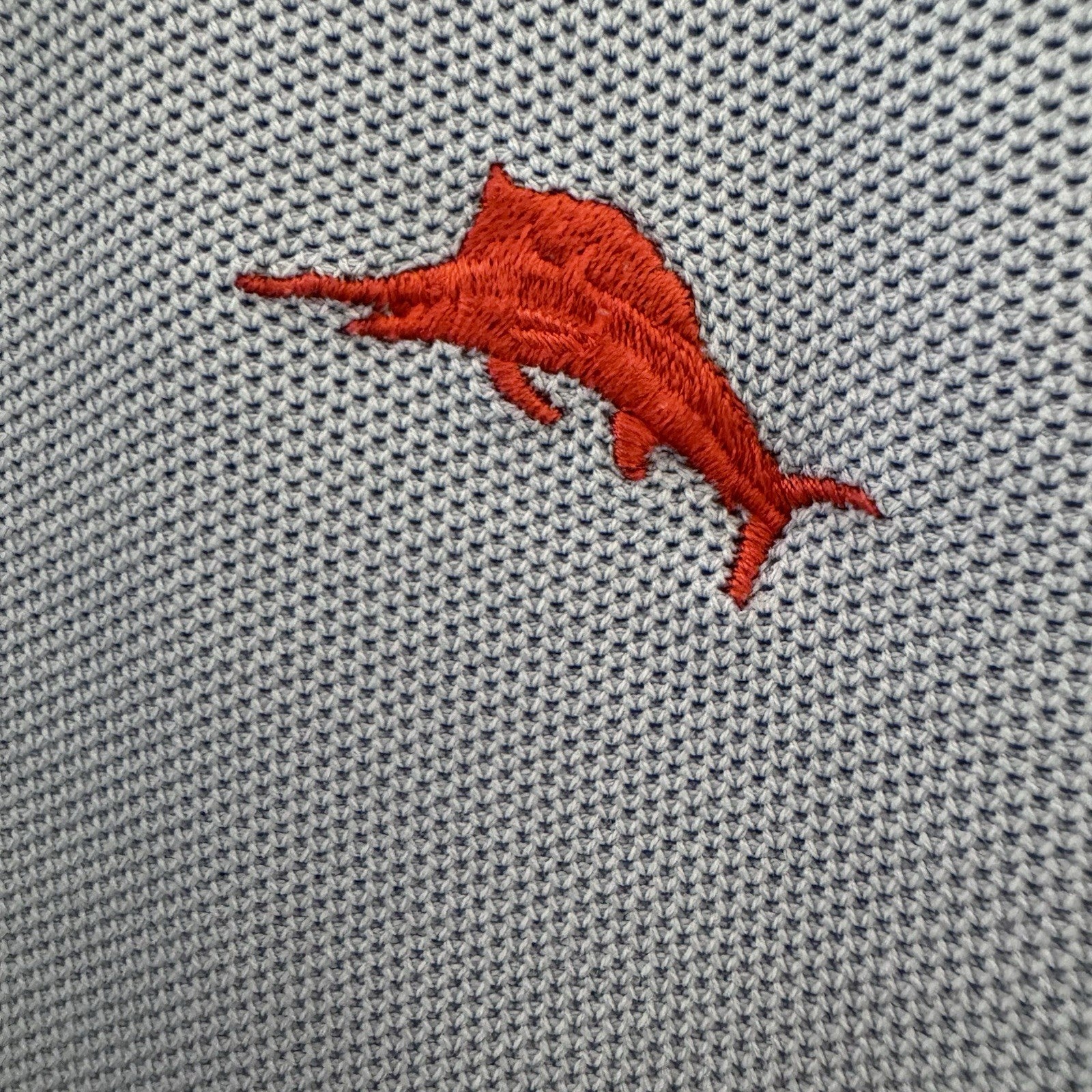 Tommy Bahama Supima Polo Shirt XL Blue Short Sleeve Cotton Blend Marlin Logo