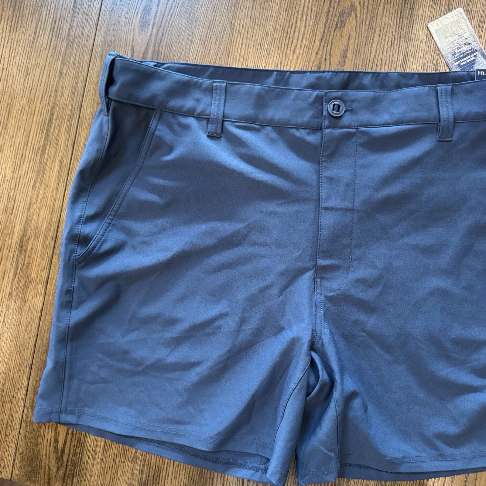 Huk Pursuit Shorts Men’s XXL Navy Blue 8” Inseam Fishing Outdoor Stretch NWT $60