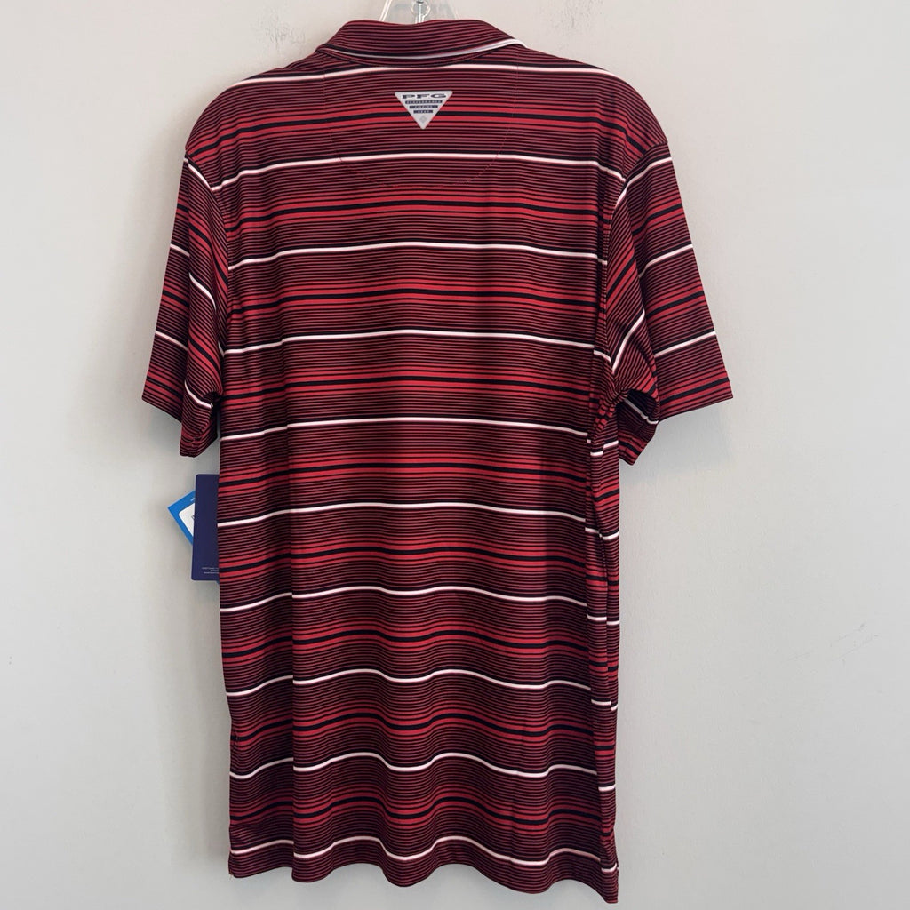Georgia Bulldogs UGA Red Columbia PFG Super Terminal Tackle Polo Size Large
