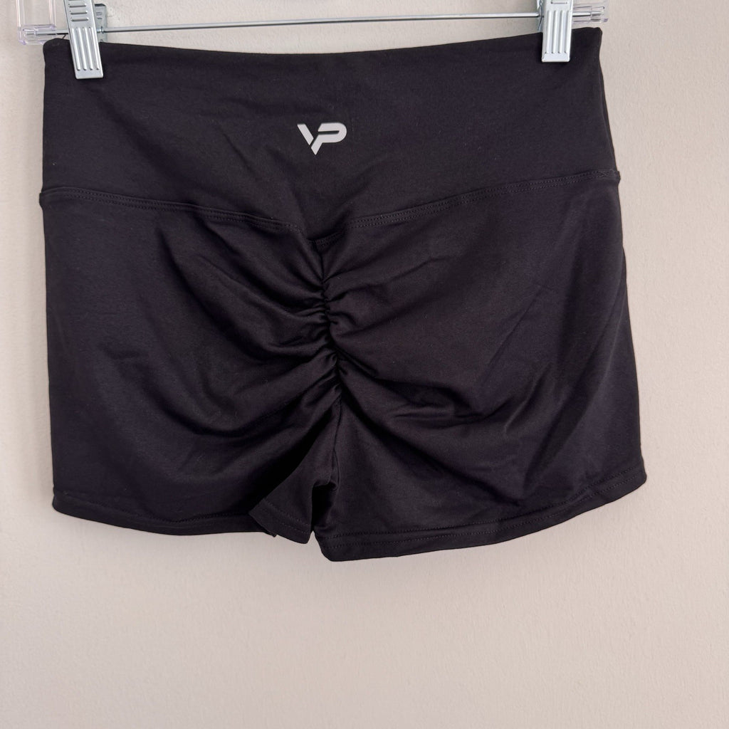 High Waist Scrunch Butt Shorts Women’s Yoga Gym Fitness Athletic Black Size SML