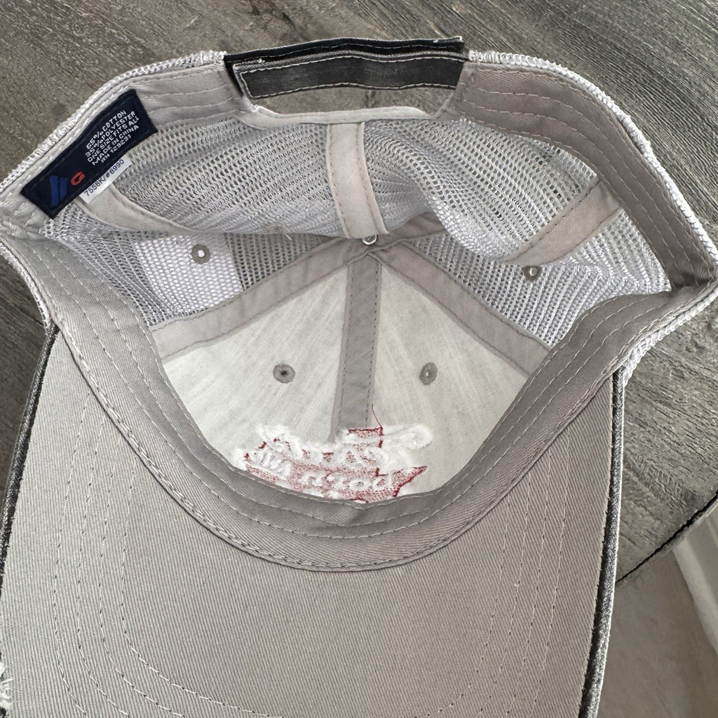 Katydid NWT Texas Born & Raised Hat Distressed Trucker Cap Black Gray Adjustable