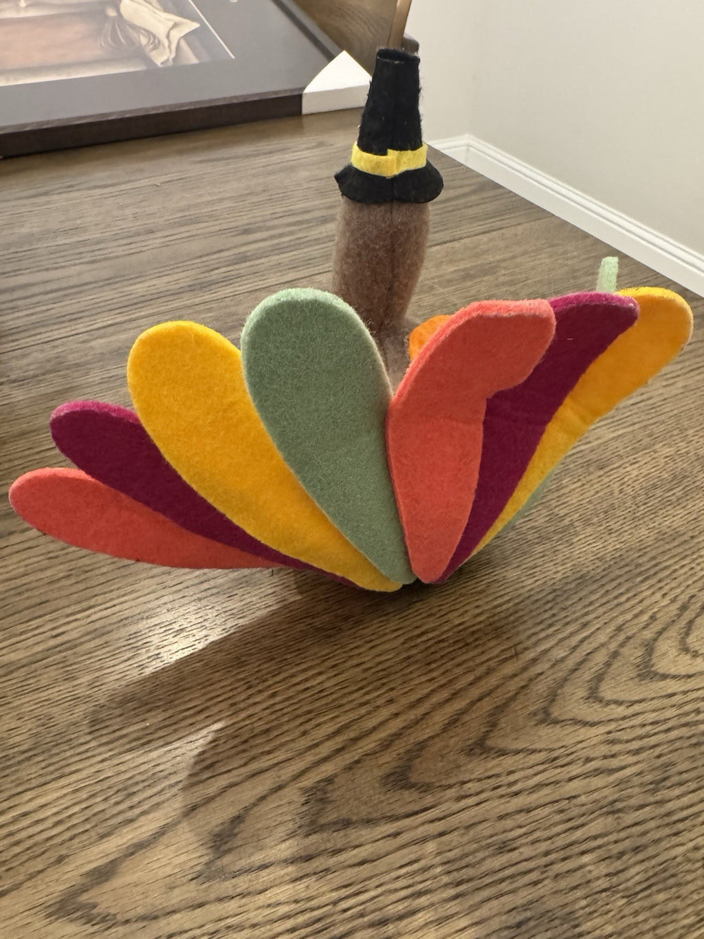 Rare Target 7" Felt Sitting Turkey Thanksgiving Decoration Plush
