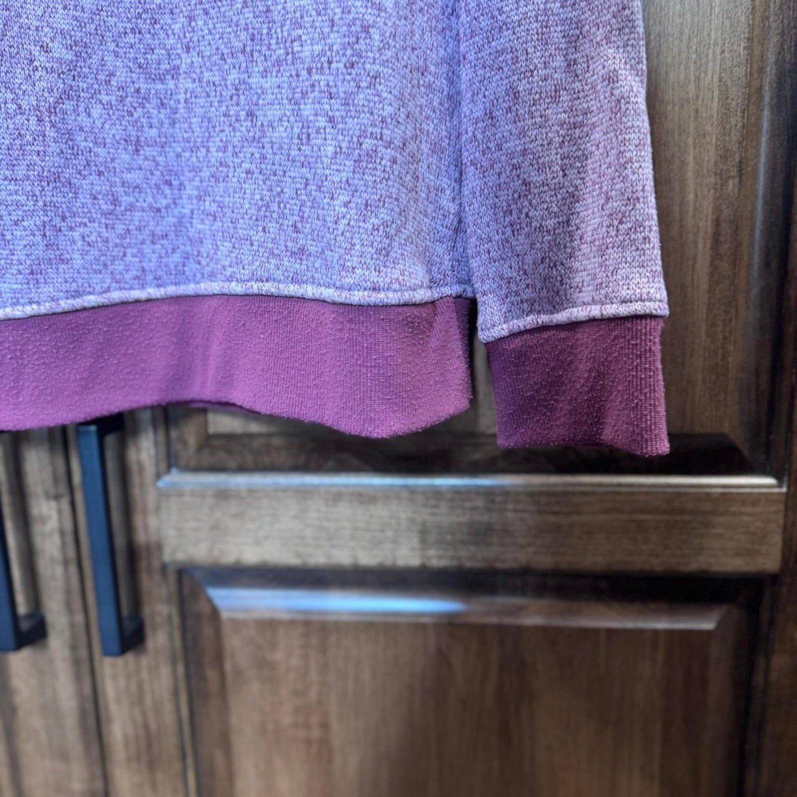 L.L. Bean Lightweight Sweater Fleece Top Women's Clothing Bramble Berry Medium