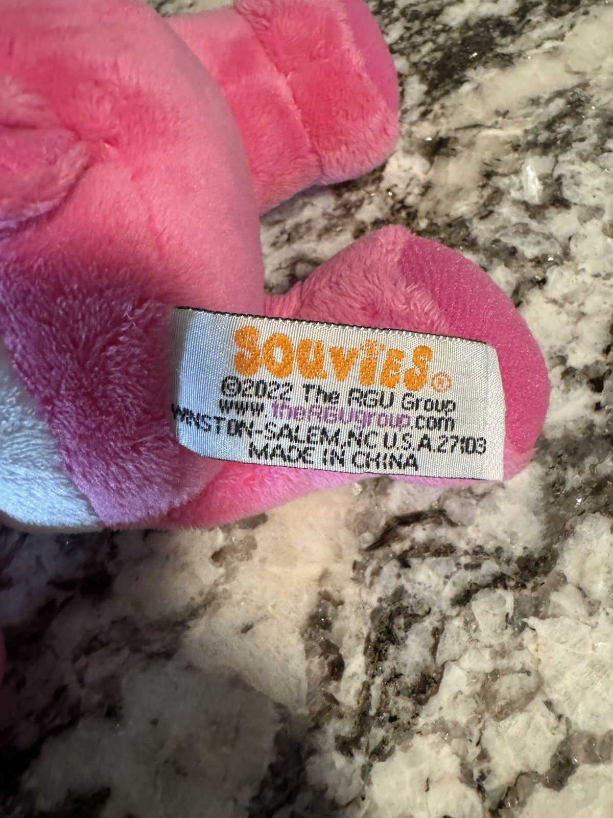 Souvies Pink Moose COLORADO FLAG Mountains Plush Souvenir 9" Antlers