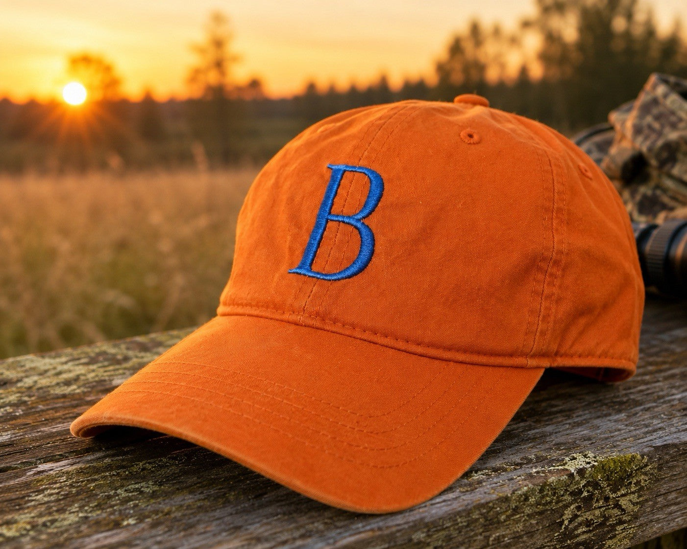 Beretta Orange Baseball Cap Hat OSFA Adjustable Embroidered Logo Cotton