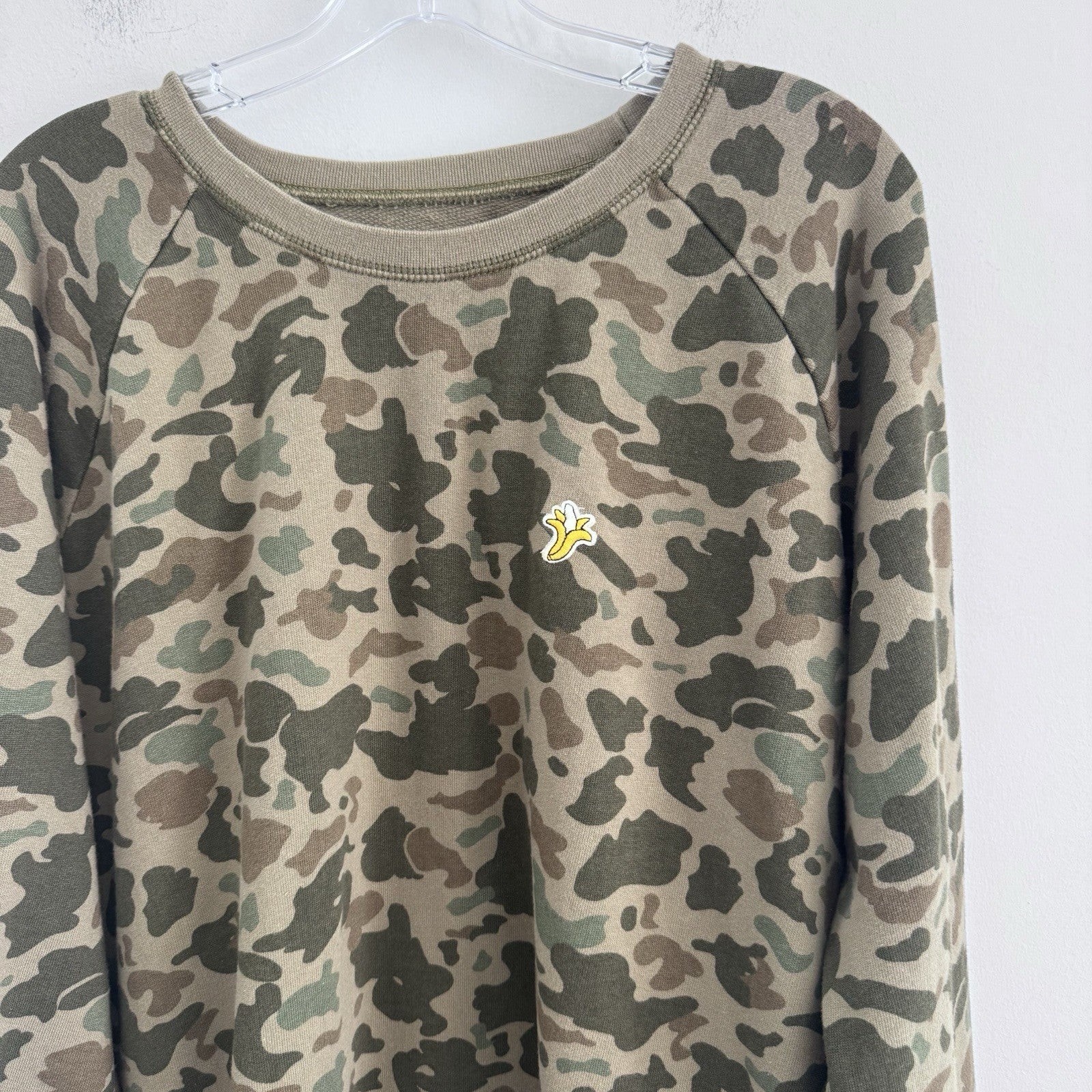 American Eagle Camo Sweatshirt XL Side Zip Crewneck Pullover Y2K Rare