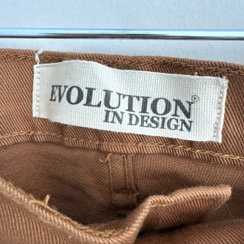 Evolution In Design Boys Slim Fit Jeans Size 16 Brown Stretch Denim NWT