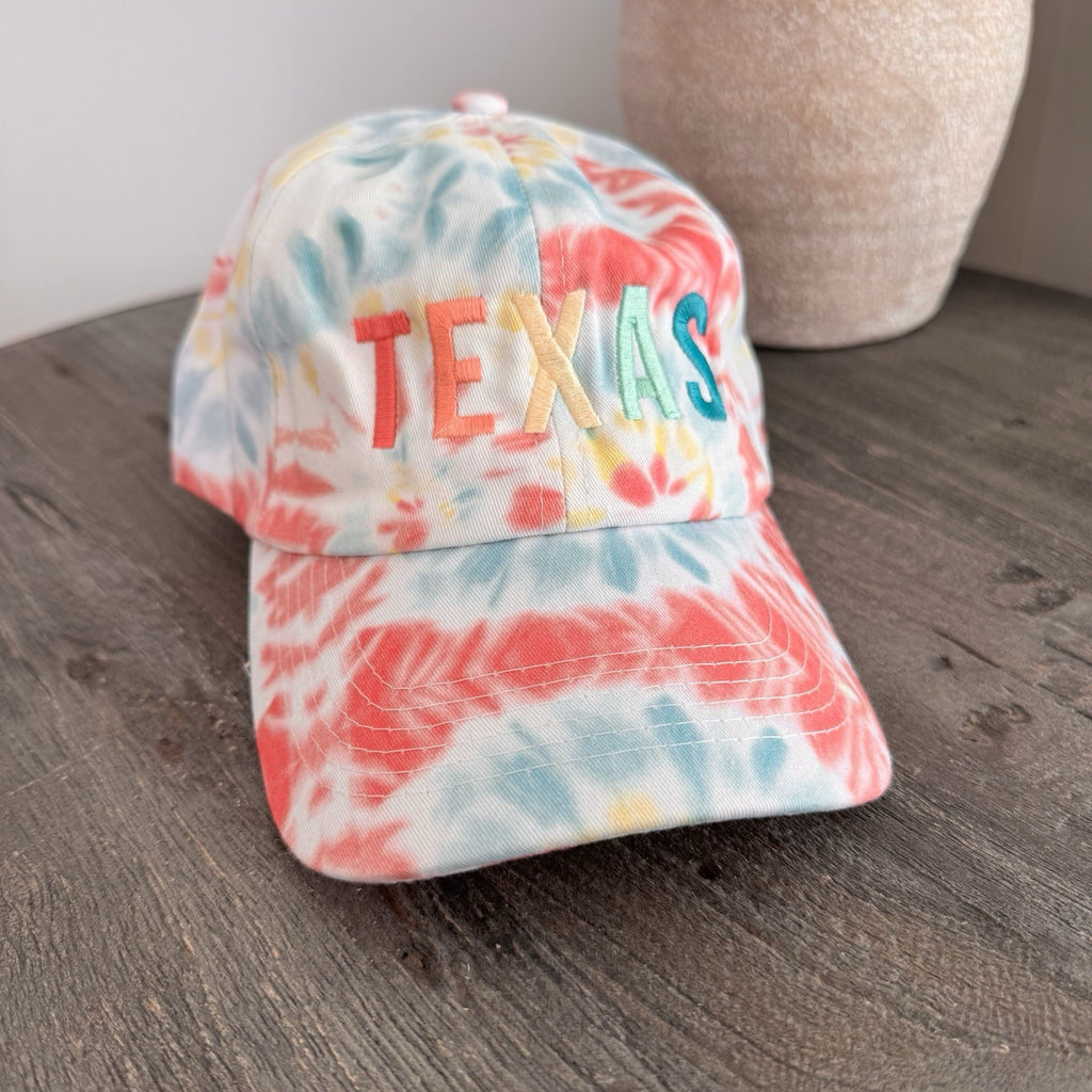 Katydid TEXAS Tie Dye Hat Colorful Embroidered Cap NWT Adjustable Boutique