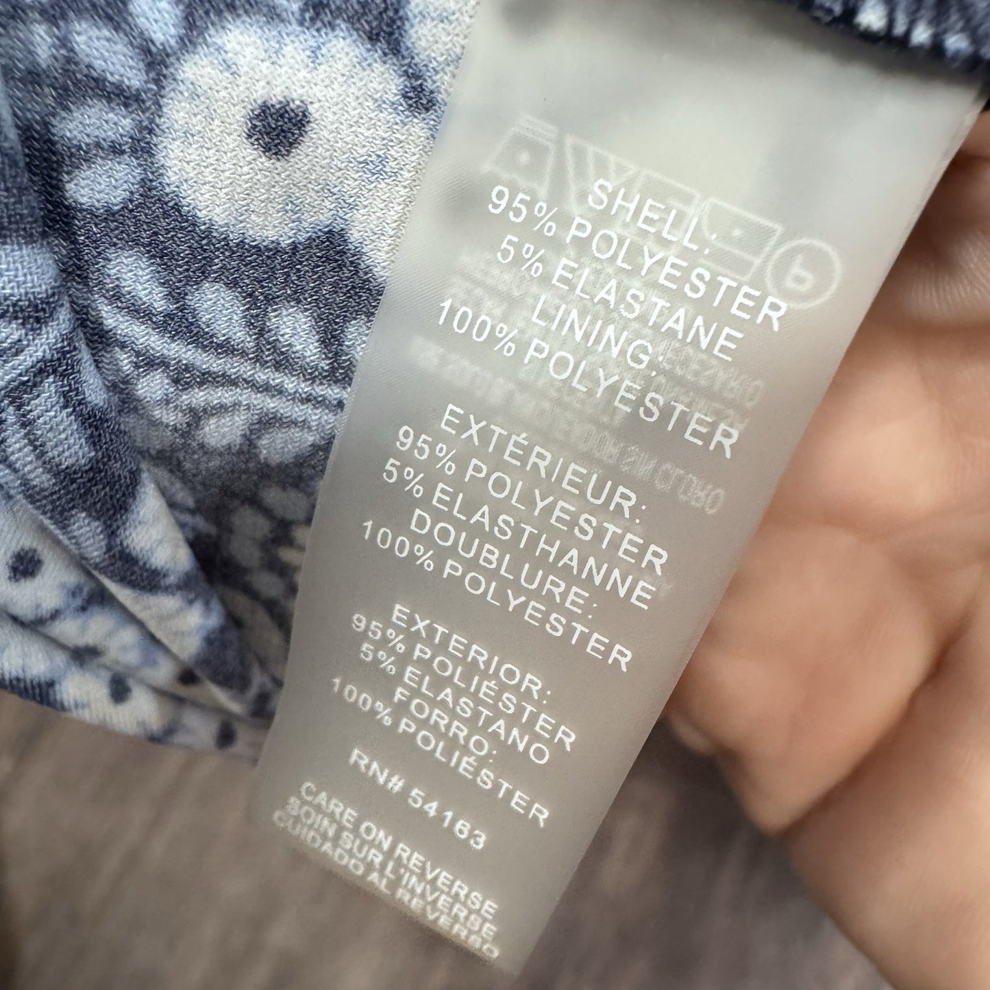 Tommy Hilfiger Blue Floral Tiered Sleeveless Dress Size 10 | V-Neck Fit & Flare