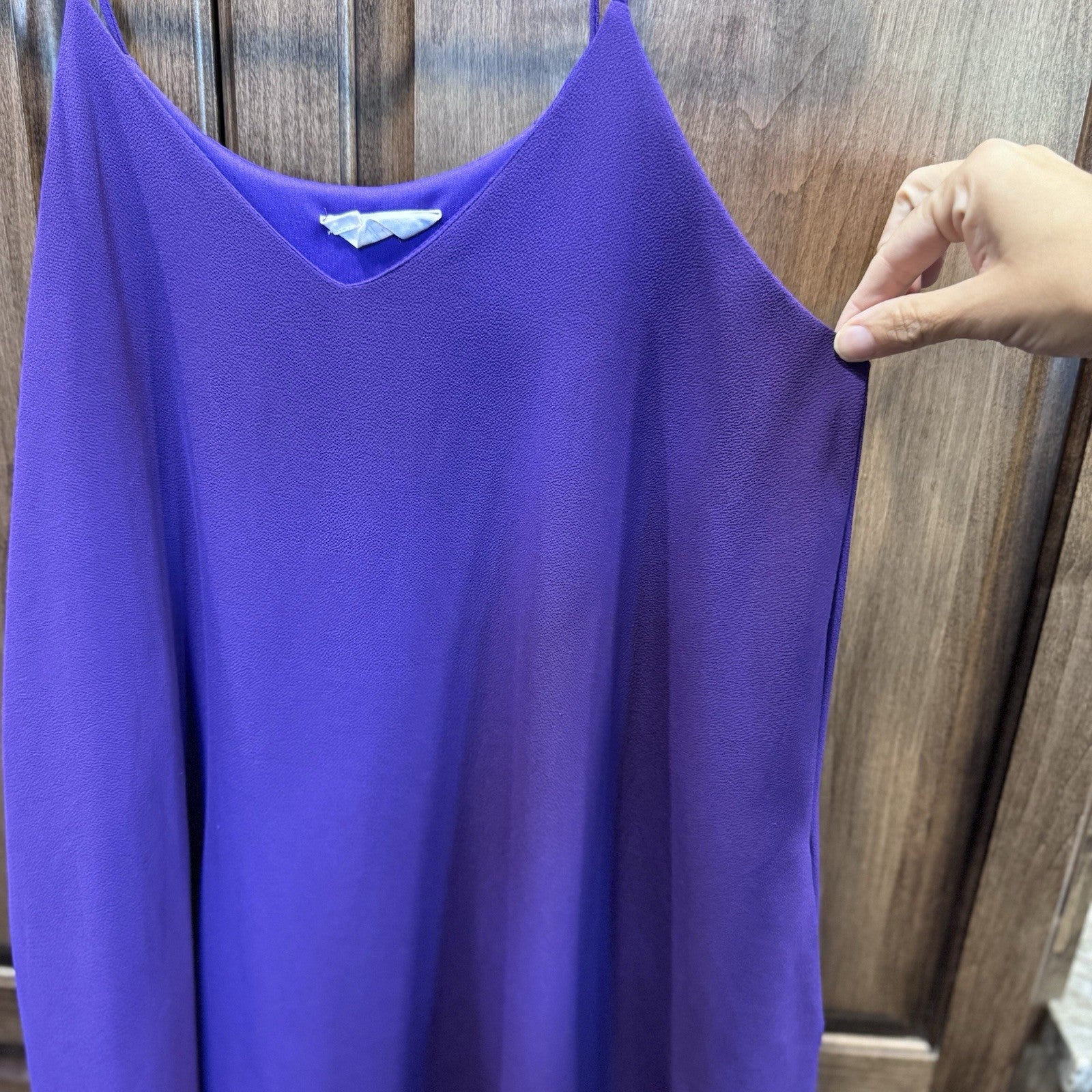 Peach Love California Purple Slip Dress Size Small Made in USA Spaghetti Strap
