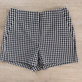 Women’s LOFT 00 Petite Black White Gingham Shorts NWT Cotton Blend