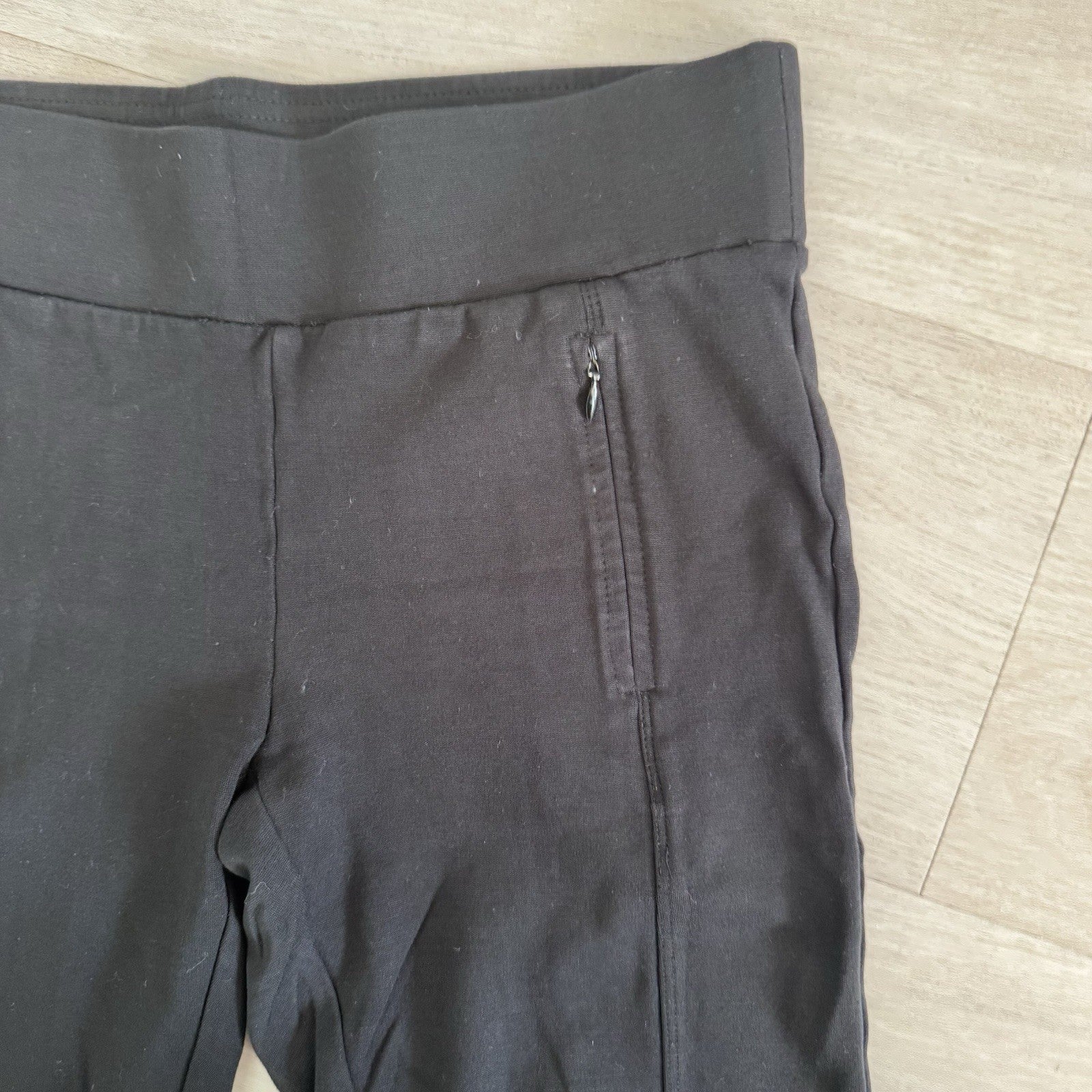 Ann Taylor LOFT Black Leggings S Pull On Zip Pocket