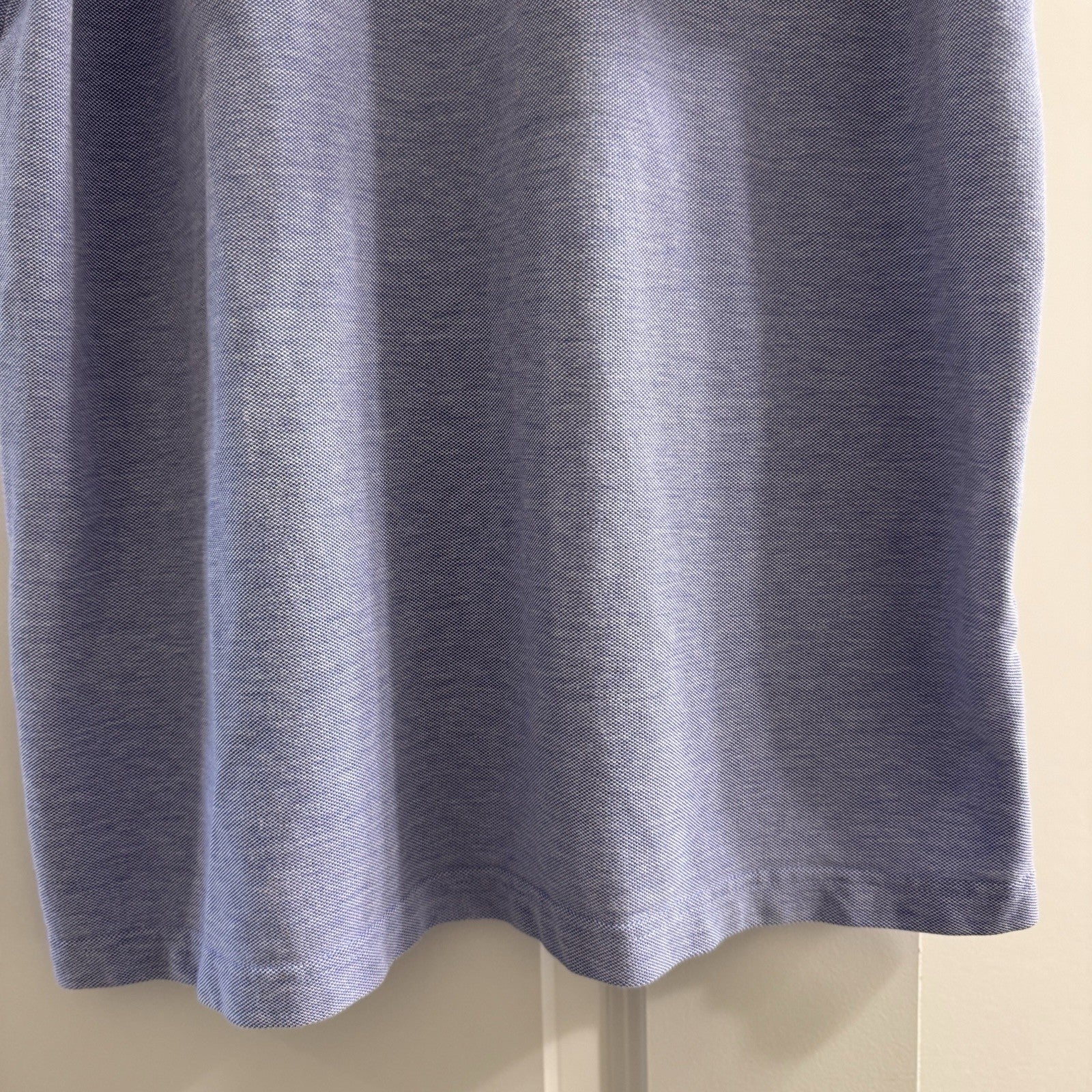 Brooks Brothers 346 Polo Shirt L Blue Cotton Performance Original Fit