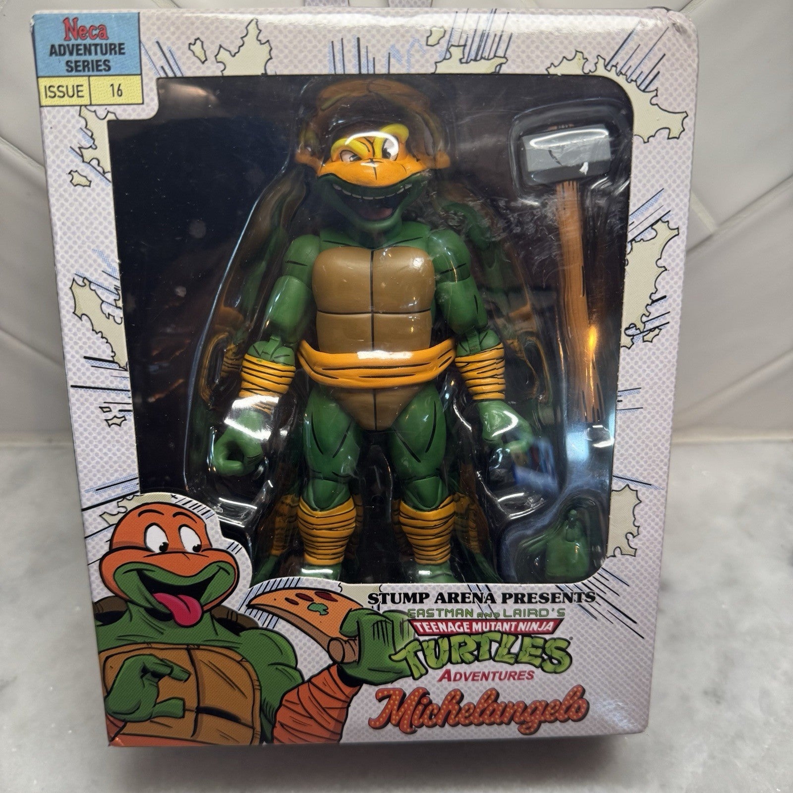 NECA TMNT Adventures Michelangelo Stump Arena Issue 16 Figure Sealed