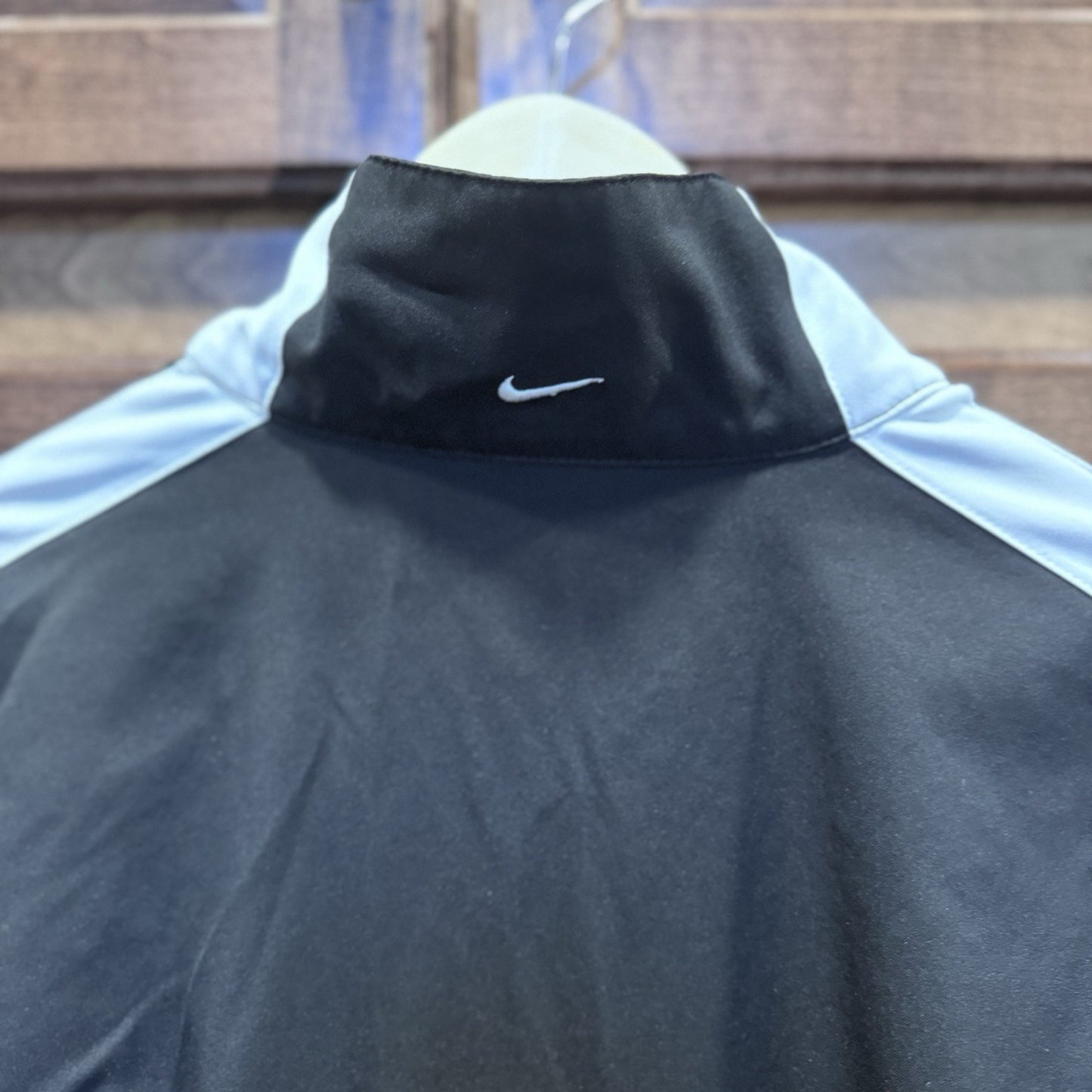Vintage Nike Black Full Zip Track Jacket Women’s Medium M Retro Swoosh VTG Style