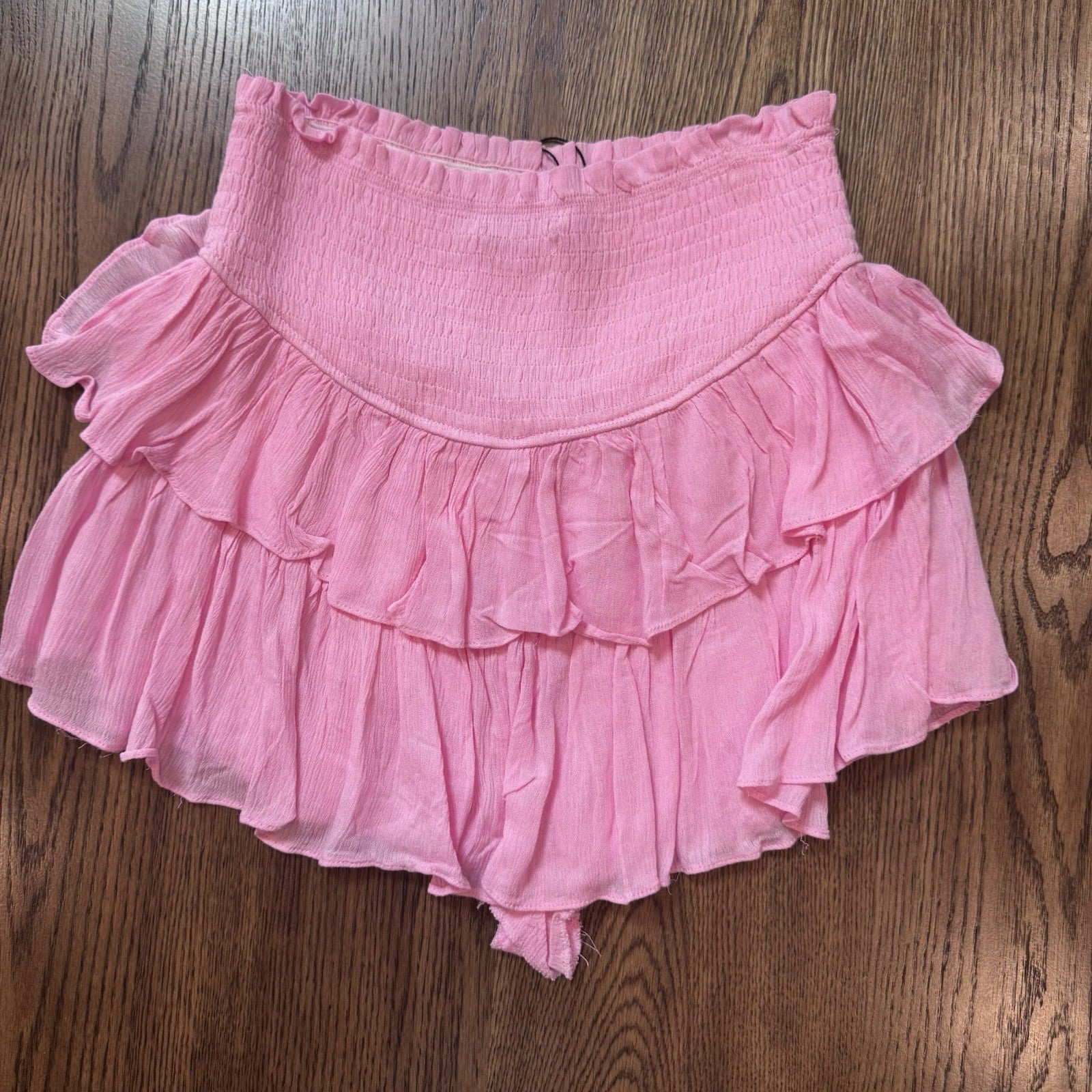 Mixology Gab Kate Ruffle Mini Skort Baby Pink Size Small NWT $58