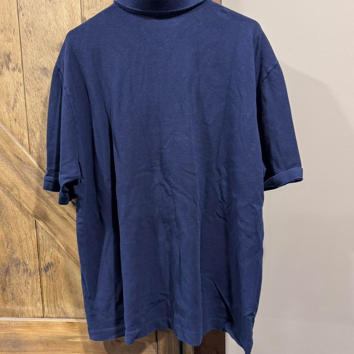 Lacoste Men’s Striped Polo Shirt Navy Blue – Size 9 (2XL)