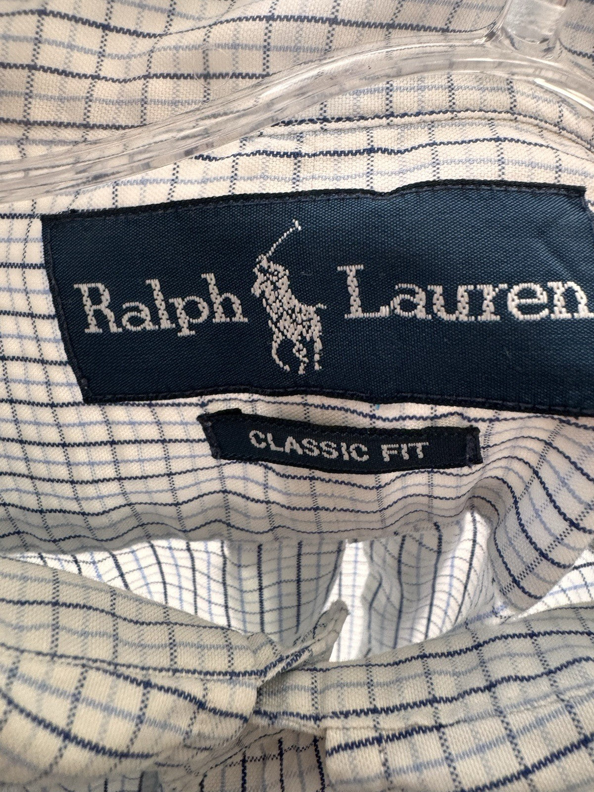 Ralph Lauren Classic Fit Button Down Shirt 3XLT Blue Plaid Cotton  Men’s