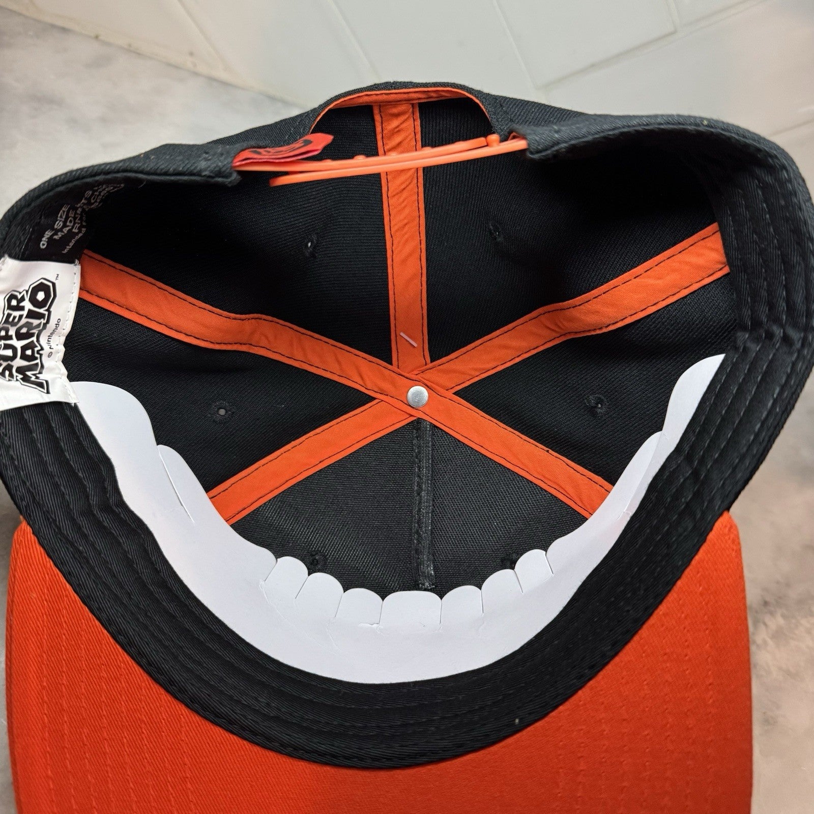 Nintendo Bowser Snapback Hat Black & Orange New With Tags One Size Fits All