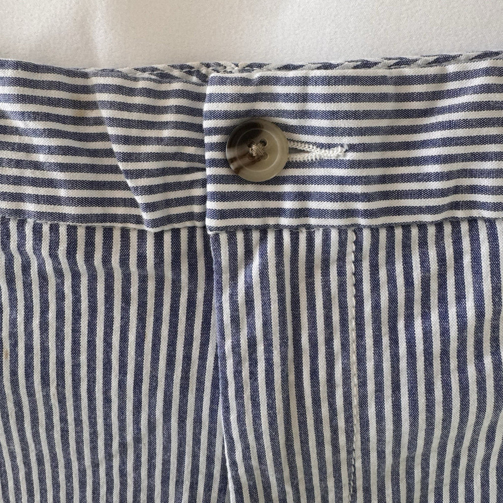 Polo Ralph Lauren Boys Seersucker Shorts Size 12 Blue White Stripe NWT $59.50