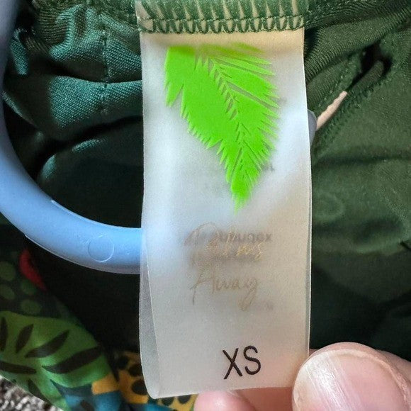 ISLAND OASIS GREEN MULTI PRINT ONE PIECE SWIMSUIT XS