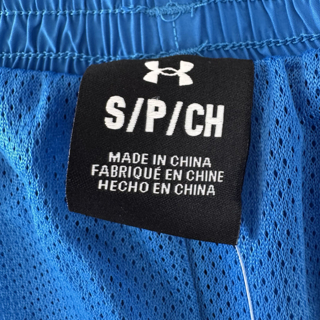 NWT Under Armour Men's Essential Volley Shorts Blue Swim Trunks Small Loose Fit