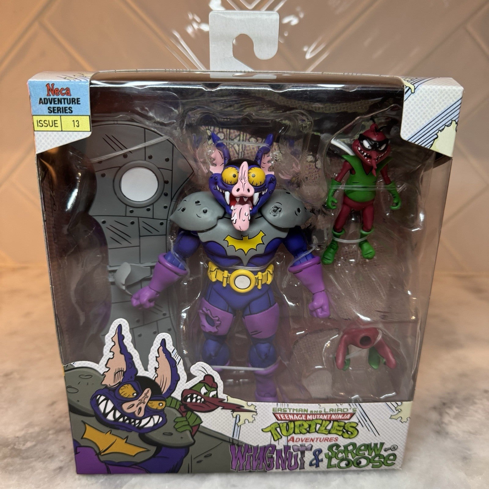 NECA TMNT Adventures Wingnut & Screwloose Action Figure Set NIB Issue #13