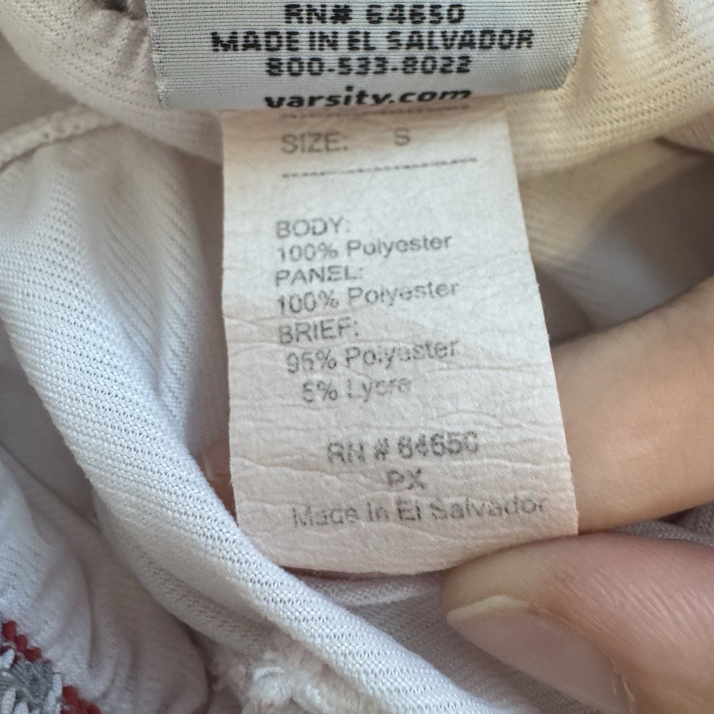 Varsity Spirit Cheer Shorts Women’s Small Red Gray White Tie Dye Print Lined