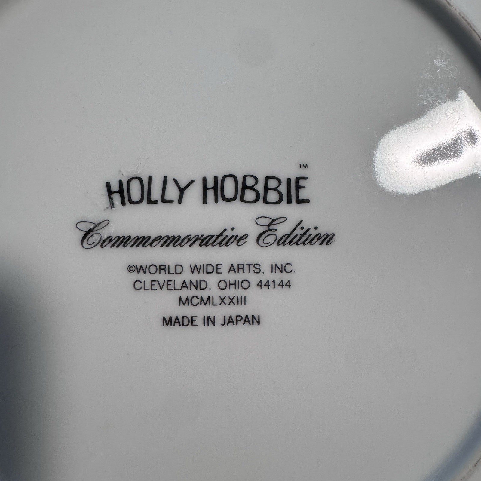 Holly Hobbie 1973 Christmas Plate Vtg Made in Japan Commemorative Edition