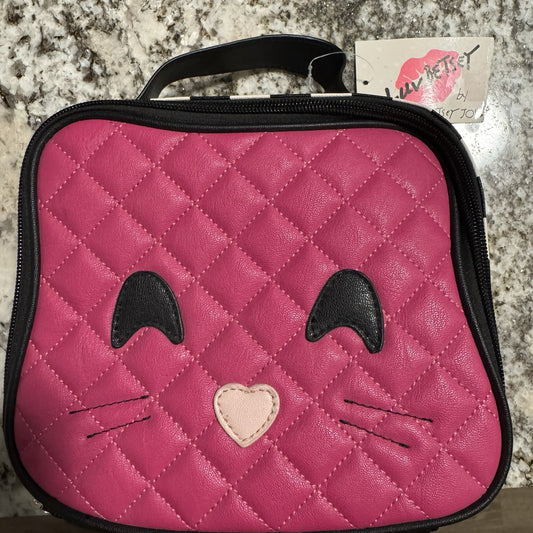 Betsey Johnson Insulated Lunch Bag Cat Happy Face Lunch Tote