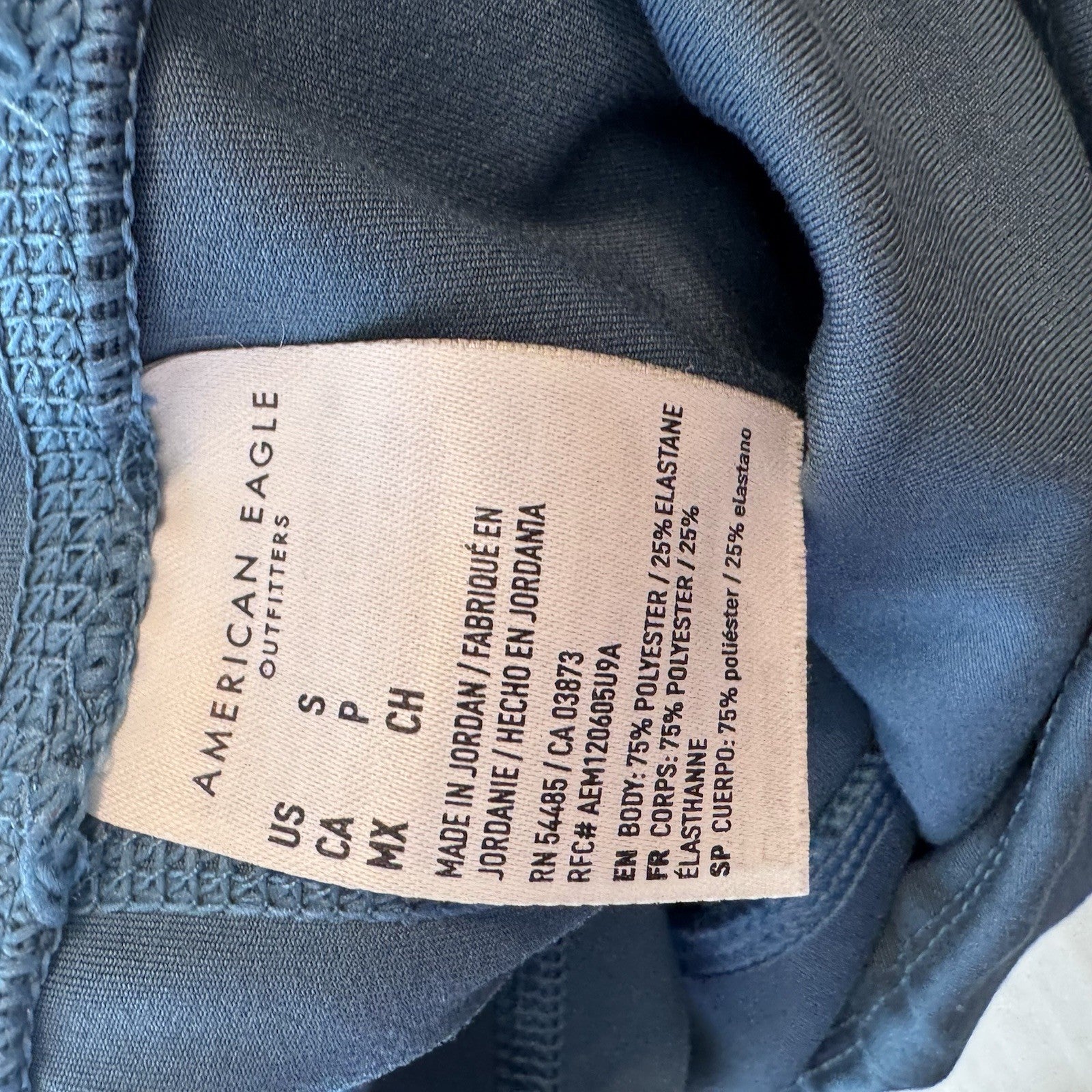 American Eagle Everything Pocket Leggings Blue High Rise Womens Small