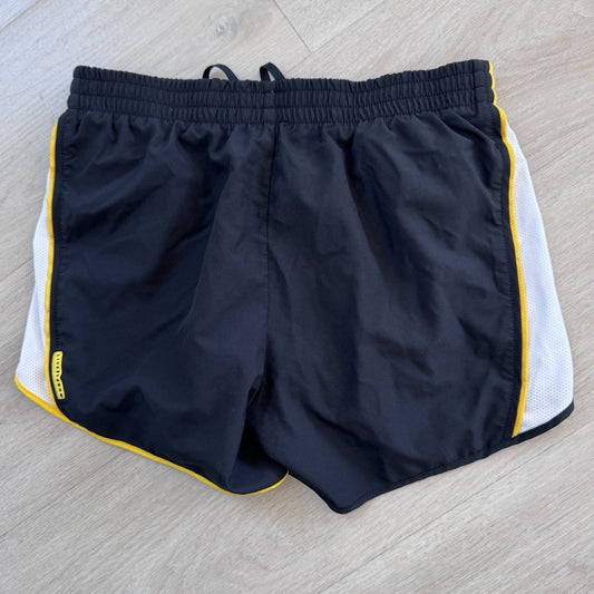 Nike Dri-Fit Livestrong Running Shorts Womens Small Black Yellow Drawstring 