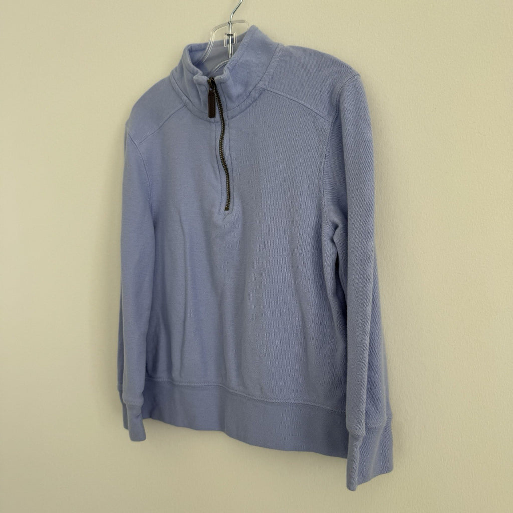 Tommy Bahama Boys Light Blue Quarter Zip Pique Knit Pullover Sweater Size S 5/6