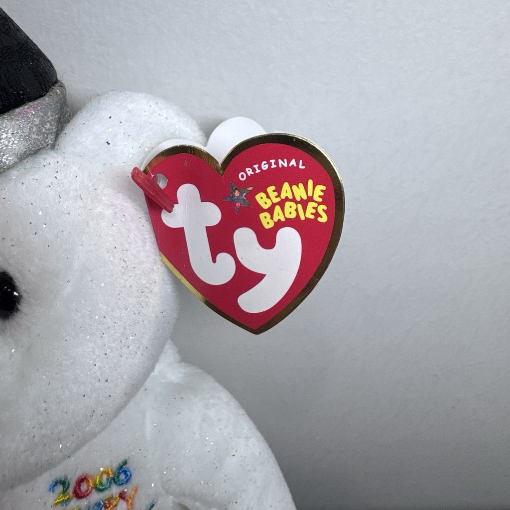 Ty Beanie Baby💜HAPPY NEW YEAR 2006 BEAR 8.5" Stuffed Plush New MWMT's