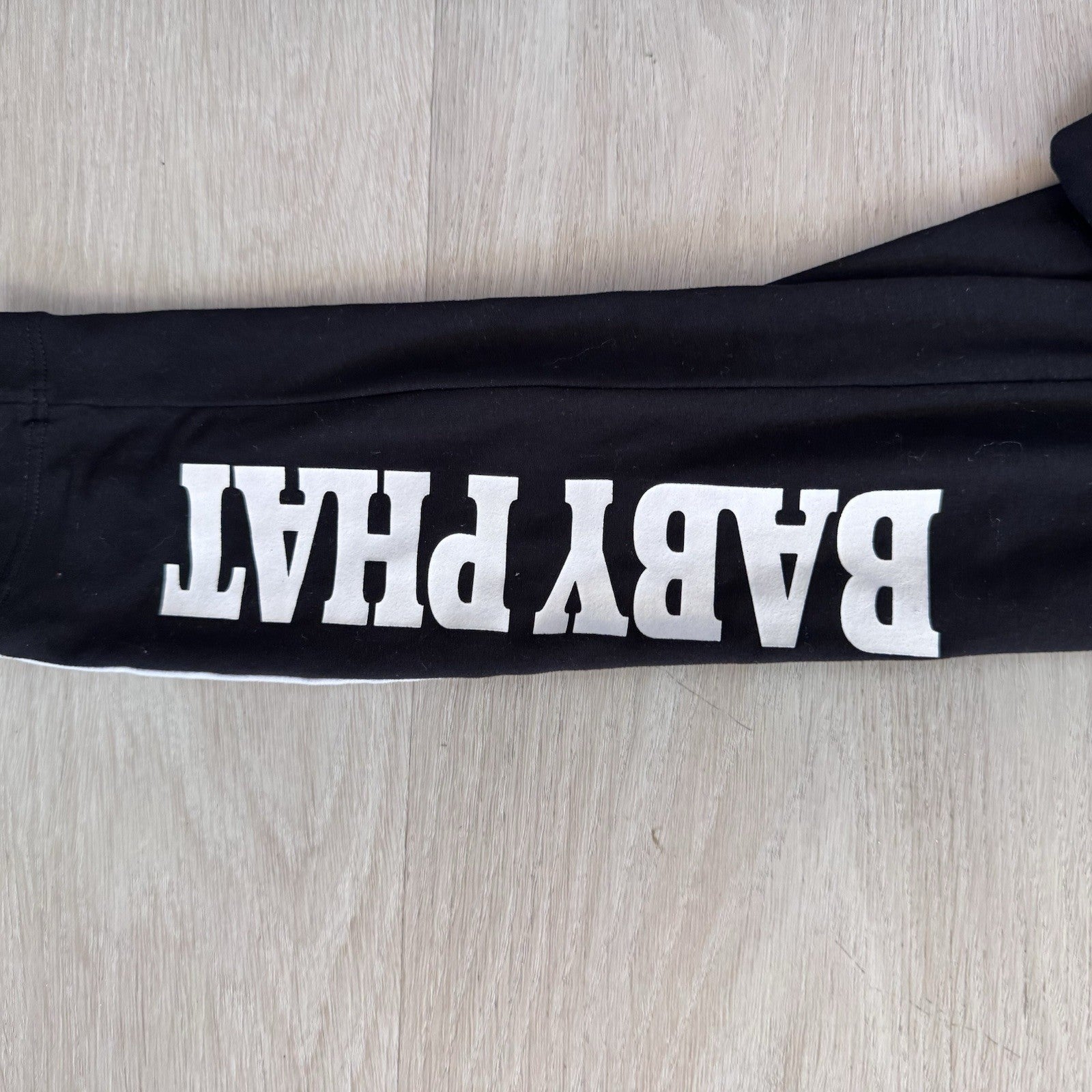 Baby Phat Logo Leggings Womens Small Black Colorblock Y2K Stretch Active